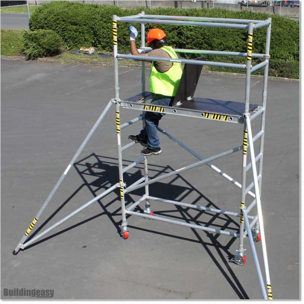 3M Industrial Aluminium Scaffolds with Side Support Legs in Auckland.