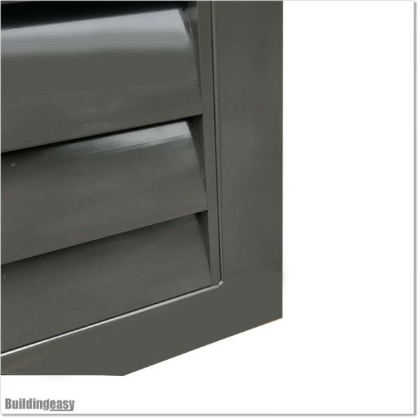 Aluminium Louver Fence is 1.45M high and 1.5M wide. Colour is Iron Sand.