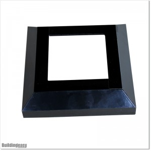 Black Colour 76 x 76 Aluminium Post Base Cover For Post.
