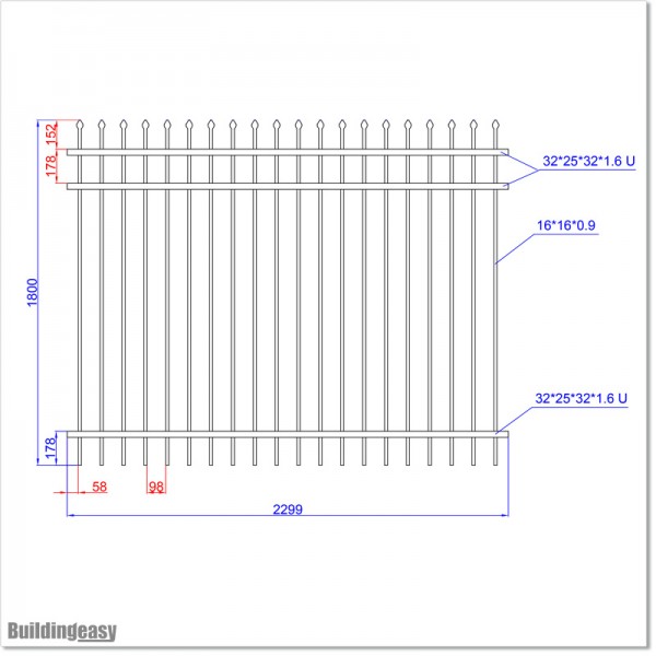 Fence Panels for sloping area. Fence is 1.8M high and 2.3M wide.