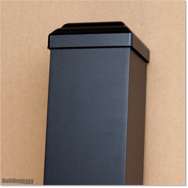 4-aluminium-100-x-100-post-powder-coated-in-black-colour-2-5m-long