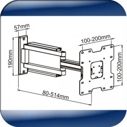 Wall TV/Computer Bracket 24”- 37”