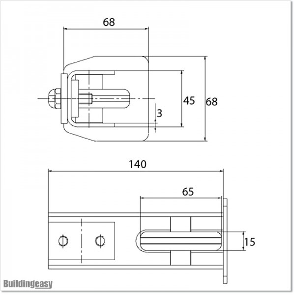 Gate End Guide Wheel To Fit at The Roller Carriage Channels End.