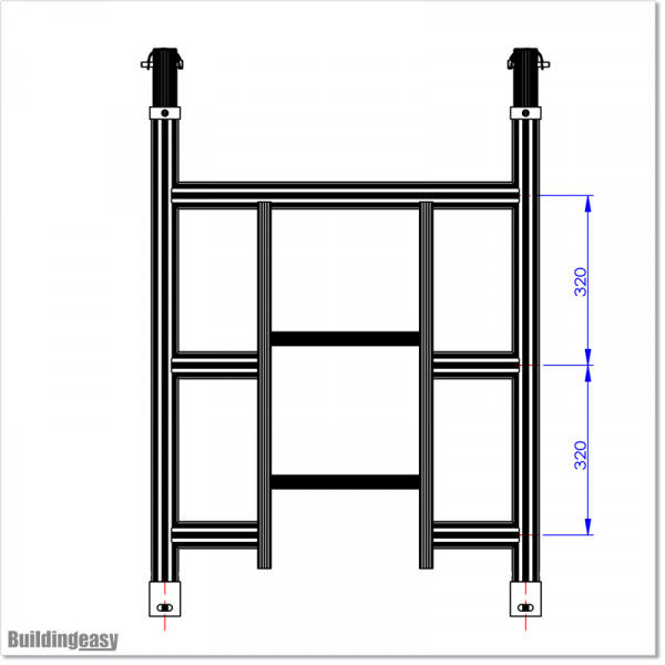 Half high Frame set for ISA202 scaffolding