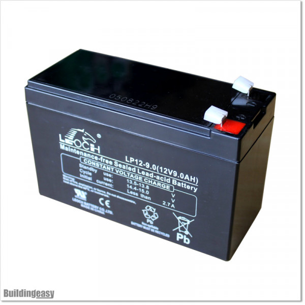 Leoch DJW12-9 12V 9Ah Sealed Lead Acid - AGM - VRLA Replacement Battery