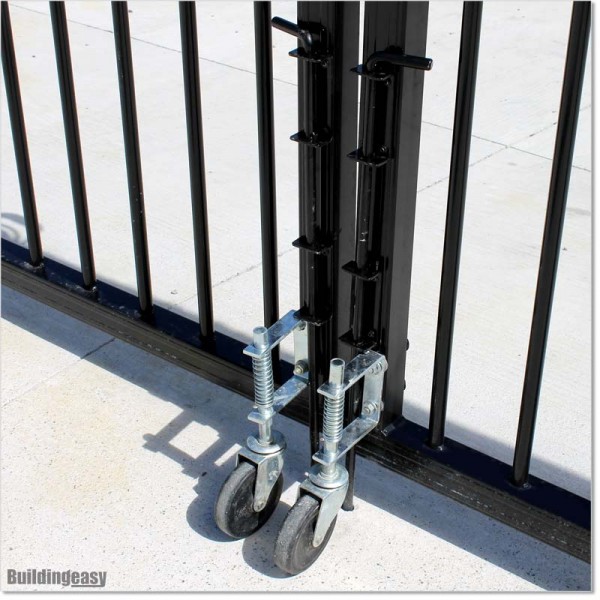 Gate Spring Wheel Clamp Spring Loaded Gate Support Wheel to Fit on the Free End.