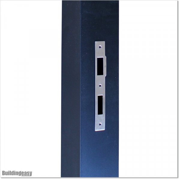 Aluminum Post 100 X 100 and 4.0mm wall thickness with holes made for Lock 1