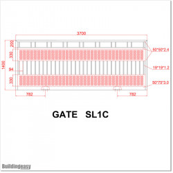 Flat Top Sliding Gate 3.7M (SL1C)