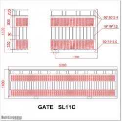Flat Top Sliding Gate 5.3M (SL11C)