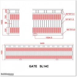 Flat Top Sliding Gate 6.4M (SL14C)
