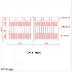 Flat Top Double Gate 3.0M (D32C)