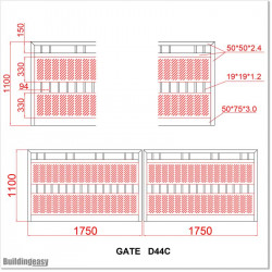 Flat Top Double Gate 3.5M (D44C)