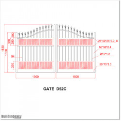 Arch Top Double Gate 3M (D52C)