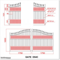 Arch Top Double Gate 3.5M (D54C)