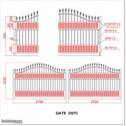 Arch Top Double Gate 5.4M (D57C)