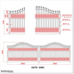 Arch Top Double Gate 5.8M (D58C)