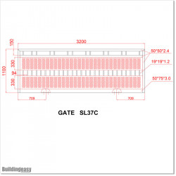 Flat Top Sliding Gate 3.2M (SL37C)