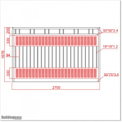 Flat Top Single Gate 1.7M High (P24C)