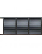 1.8M Matte Black Louver Gates