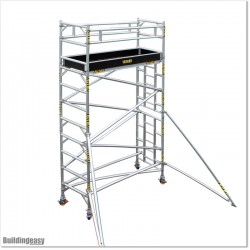 3.4M High mobile Narrow Aluminium scaffolding for industrial use.
