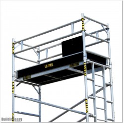 6M Narrow Scaffolding with Inbuilt Ladder Frame and 2 Working Planks.
