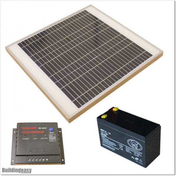 12V/20W Solar Power System for Automatic Gate Openers.