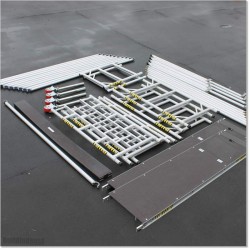 6M Narrow Scaffolding with Inbuilt Ladder Frame and 2 Working Planks.