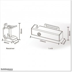 This Gate Lock works 24VDC power supply. Comes with Manual Release Key.
