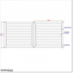 Aluminium Silver Pearl Colour Louver Gate 4.0M wide and  1.75M Height.