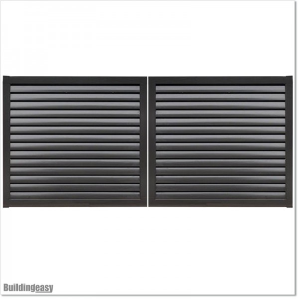 Aluminium Iron Sand Colour Louver Gate 4M wide and  1.75M Height.