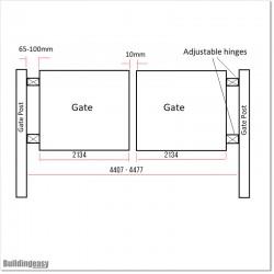 4.3M wide Aluminium Curved top Double swing Gates in Auckland.