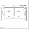 Covered Aluminium Curved Top 5M Wide Double Swing Gates With Parts.