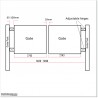 Very Light Aluminium Double Swing Gate 5.5M Wide with Added Privacy.