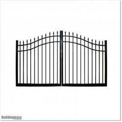 2.7M Wide Aluminium Double Swing Gate Curved Top 1.7M High in Auckland.