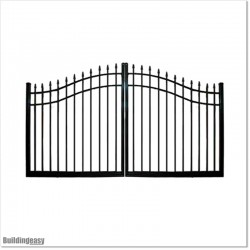 Best Quality Black Colour 3M wide Arched Aluminium Double swing Gates