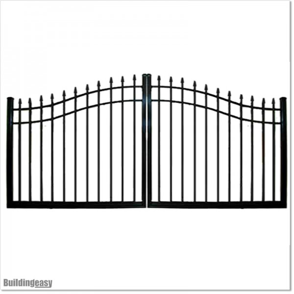 4M Wide Aluminium Curved Top Double Swing Gates in Manukau NZ.