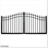 4M Wide Aluminium Curved Top Double Swing Gates in Manukau NZ.