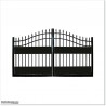 2.7M Plates Fitted Arch Top Aluminium Double Swing Gate 1.7M High.
