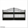 Covered Black Arch top Double Swing Gates 3M Wide in Auckland.