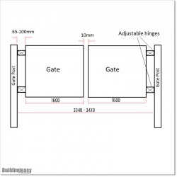 Covered Aluminium Curved Top 3.2M Wide Double Swing Gates in Auckland.