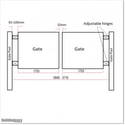 Covered Aluminium Curved Top 3.5M Wide Double Swing Gates in Auckland.