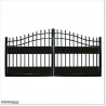 Covered Aluminium Curved Top 3.5M Wide Double Swing Gates in Auckland.
