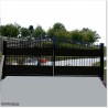 4M Wide Aluminium Double Swing Gate with Plates Fitted in Auckland