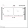 Black Colour 5M Wide Aluminium Double swing Gate in Auckland .