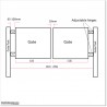 2.7M wide Aluminium Double swing Gate in Auckland black Colour.