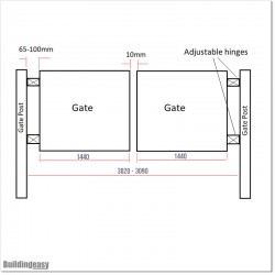 2.9M wide Aluminium Double swing Gate in Auckland.