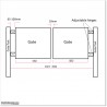 Very Light Aluminium Double Swing Gate 3.78M Wide and 1.7M High.