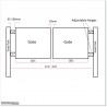 4 M wide Aluminium Swing Gate with the Best Quality and For Best Price
