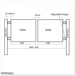 5.4 M wide Aluminium Swing Gate with the Best Quality and For Best Price