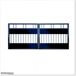 Black 3.6M Wide Aluminium Double Swing Gate With More Privacy in AKL.
